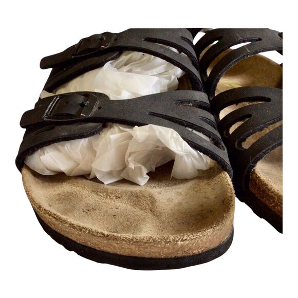 Black BIRKENSTOCK Granada Adjustable Buckle Slip On Sandal Sz 41 10 - Picture 9 of 11